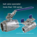 Two Piece Stainless Steel 316 Ball Valve with Butterfly Lever